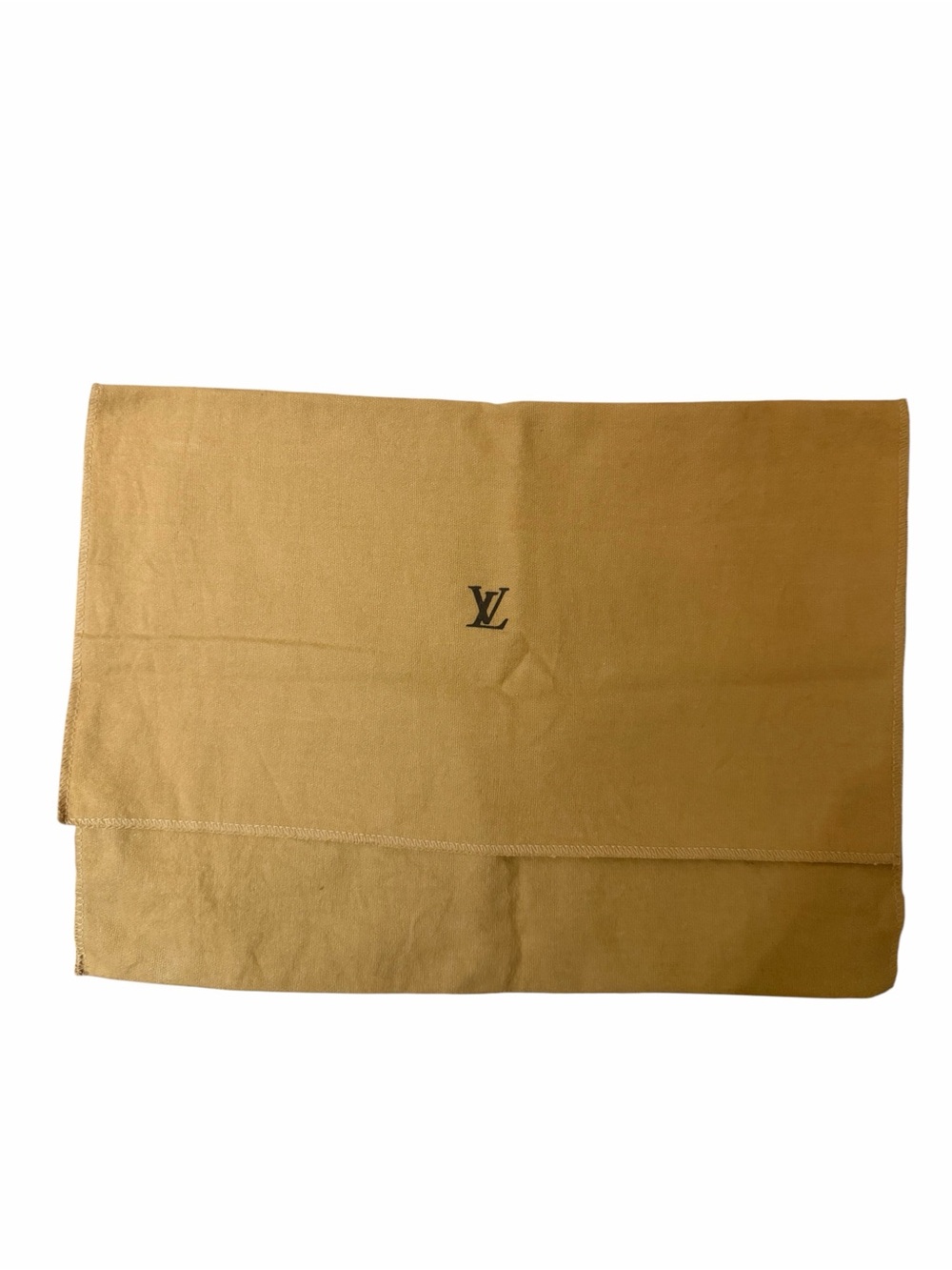 Authentic Louis Vuitton Vintage Tan Flannel Dust Bag 15” x 12” Pouch Storage Bag